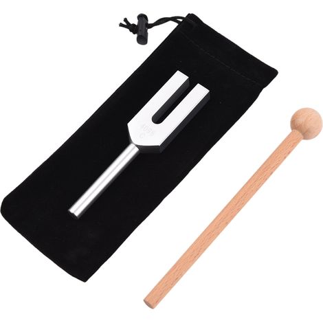 Diapason 4096 Hz avec maillet en bois pour la musique, le yoga et la relaxation. Ensemble de diapasons en alliage d'aluminium avec chiffon de nettoyage et pochette de rangement. (1/5)