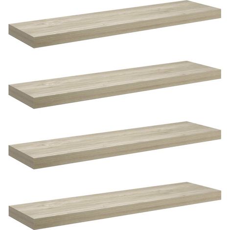 Maison Exclusive - Schwebende Wandregale 4 Stk. Eichefarben 90x23