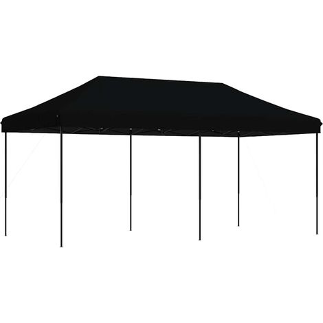 Tente de réception pliable escamotable noir 580x292x315 cm (1/5)