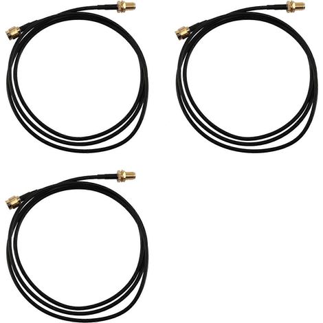 Câble d'extension coaxial avec adaptateur SMA mâle vers femelle (3 connecteurs), longueur 1 m (3,3 pi). (1/5)