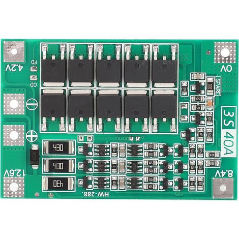 Module De Protection De Charge 3 Séries 40A DC12.6V Avec 3 Résistances Pour Batterie Lithium Outils Électriques (1/5)