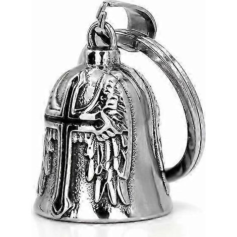 Cloche porte-bonheur en forme de croix, idéale pour les motards. (1/4)