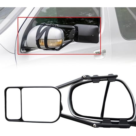 Miroir Auxiliaire Universel Réglable, Miroir De Remorquage Pour Voiture, Extensions Rétroviseurs Pour Remorquage Caravane, Rétroviseur à Extension Réglable Voiture Camping-Car Caravane (1/5)