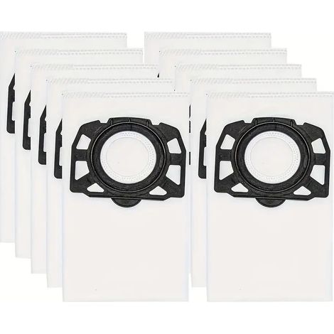 (Paquet de 10) 10 sacs aspirateurs KFI 357 compatibles avec Karcher WD2 Plus/WD3/SE4001 - Filtres lavables haute efficacité, sacs à poussière résistants aux déchirures, adaptés aux environnements humi (1/4)