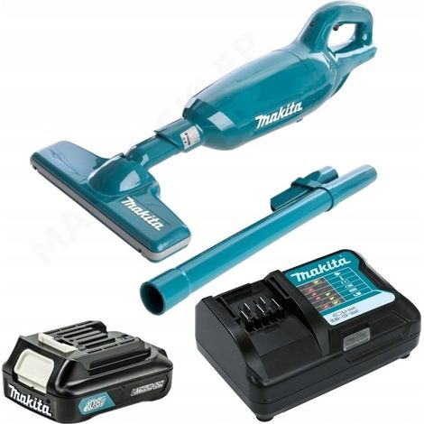MAKITA CL106FD Vertikalstaubsauger-Set mit 2,0-Ah-Akku und 12-V-Ladegerät