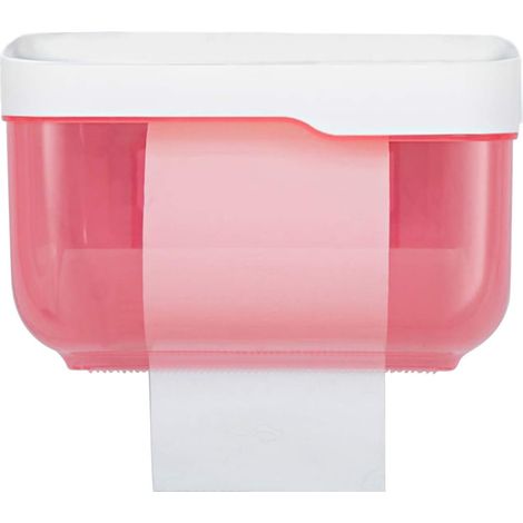 Porte Papier Toilette Auto-adhésif,derouleur papier toilette mural étanche ,distributeur papier toilette sans Perage (Tuba Rose) (1/5)