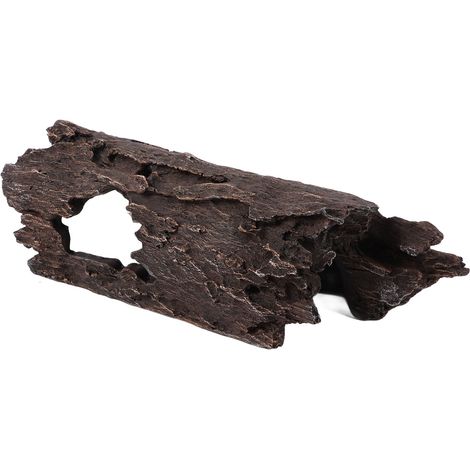 Décorations d'aquarium en bois et résine, Reptile, tronc d'arbre creux, courbure d'écorce de caverne pour lézard, tortue, araignée (1/5)