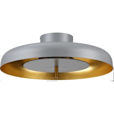 Plafoniera, design moderno, interni versatili, grigio scuro (1/2)