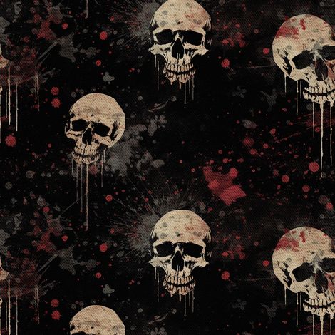 Tela decorativa para exteriores Oxford - Motivo de calavera I DX4417 (1/5)