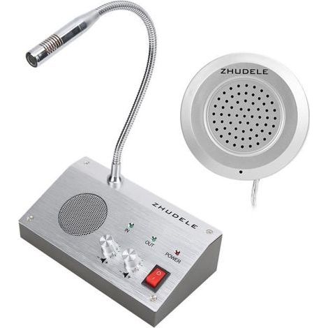 Interphone à Double Voie Avec Haut-Parleur Pour Guichet de Banque - Bureau - Magasin (1/4)