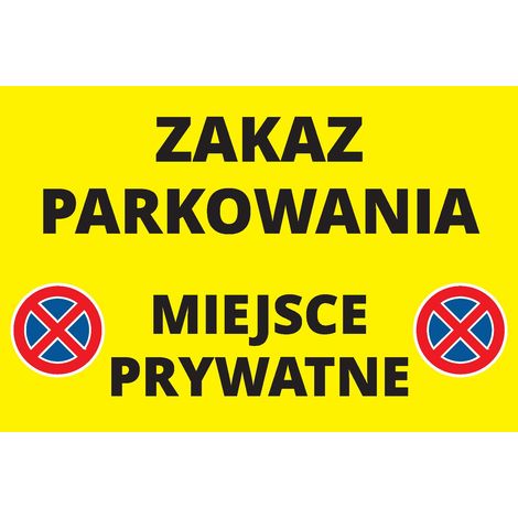 Parkverbotsschild 20x30 cm PVC T044 (1/4)