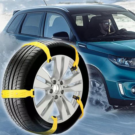 Catene antiscivolo per auto, cinghie antiscivolo per pneumatici Catene di sicurezza per la guida invernale - Catene da neve antiscivolo in TPU spesso per camion e furgoni (1/4)