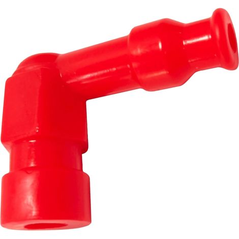 Antiparasite universel capuchon de bougie connecteur câble allumage fil bougie Moto Quad Scooter Tondeuse Tracteur Débroussailleuse Motoculteur Mobylette, rouge (1/5)