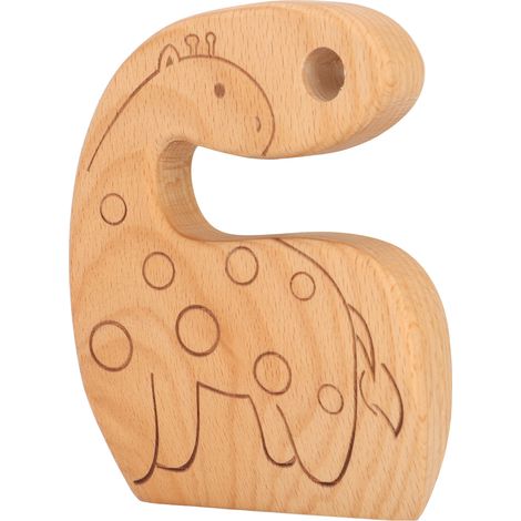 Sicherer Holzschneider für Obst und Gemüse mit Giraffenmuster, Kinderküchenmesser, Küchenhelfer zum Kochen (1/5)