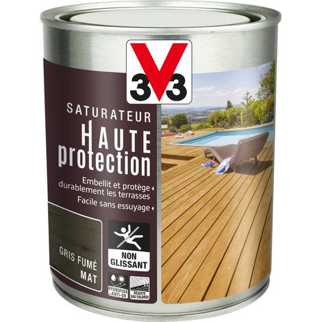 Saturateur Haute protection V33 Gris fumé Mat 1L