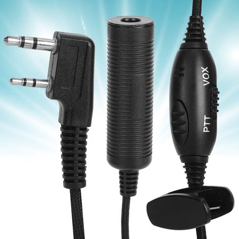 Adaptateur PTT avec Connecteur Militaire K pour Radio Baofeng, Kenwood et HYT (1/5)