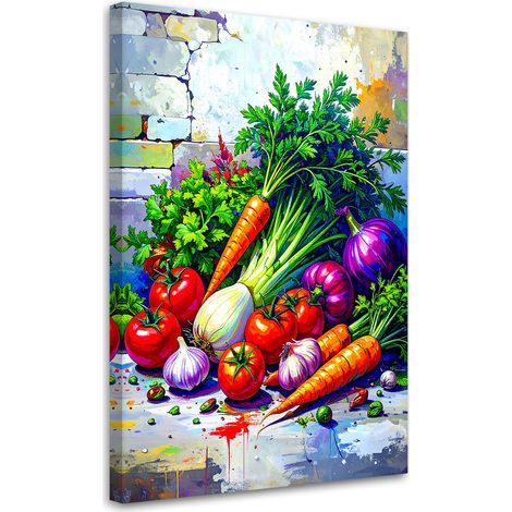 Tableau déco Nature morte de légumes 40x60 (1/4)