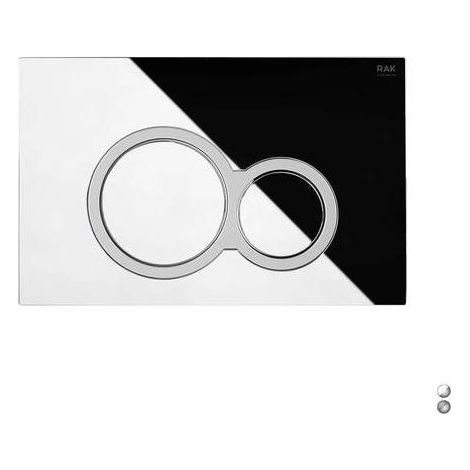 PLAQUE DE COMMANDE MODÈLE ROND POUR BOÎTIER RAK ECOFIX Dimensions : Blanc - Chrome