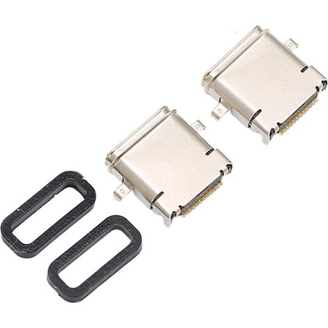2 Prises Femelles Type C 24P à Noyau Immergé 1.4 avec Joints d'Étanchéité, Connecteur IPX7 pour Cartes Électroniques (1/5)