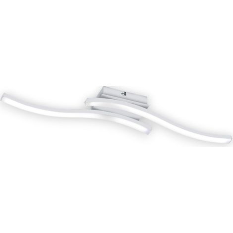 Plafoniera lampadario 2 strisce led bianco elegante moderno da interno 5W Route - Bianco opaco (1/5)