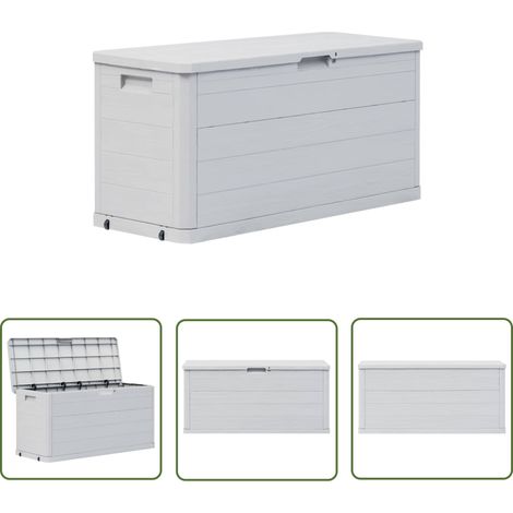 The Living Store Boîte de rangement de jardin 280 L Gris clair - Boîte De Rangement Jardin - Coffre De Jardin - Rangement Exterieur - Rangement Patio - Stockage Jardin (1/5)