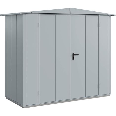 Hörmann Metall-Gerätehaus Berry Modern mit Satteldach Typ 1, 259 x 121 cm, fenstergrau, 3,1 m², 2-flüglige Tür (1/5)