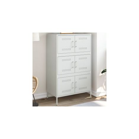 Buffet haut blanc 68x39x113 acier (1/5)