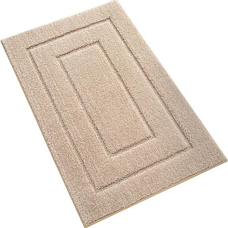 Tapis de bain DEXI, antidérapant, doux et absorbant, lavable en machine pour douche, baignoire et toilettes - Noir, 40 x 60 cm, Jaune (1/5)