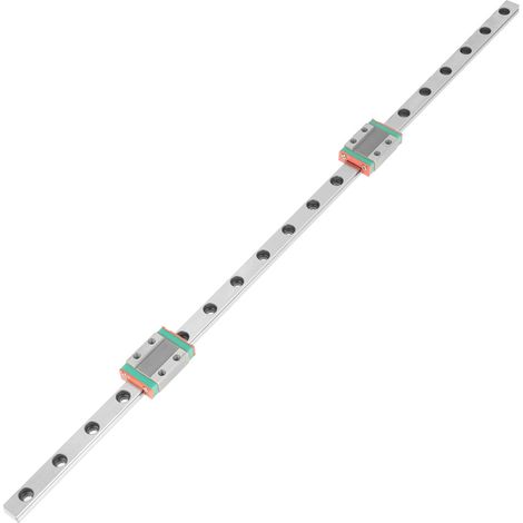 1pc 400mm LML9B Miniature Linear Rail Guide Rail 9mm Width   2pcs Slide Blocks