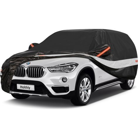 10-Layer Outdoor Car SUV Cover, 100% Waterproof, Anti-UV, Sun Tarpaulin for 4x4 C10 Black (1/5)