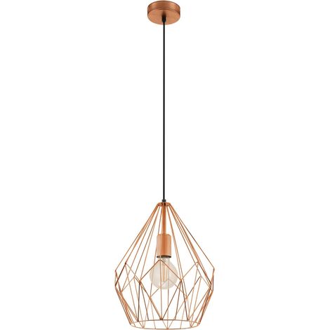Lustre CARLTON, 1 suspension à flamme vintage, lampe suspendue rétro (1/5)