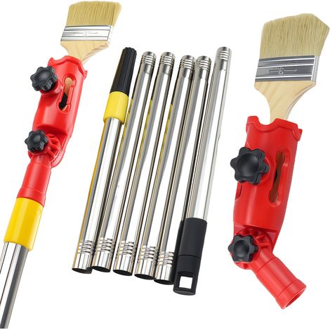 Multi Angle Pinceau Extenseur: Rallonge de Pinceau Peinture, Multi Angle Rouleau de Peinture Rétractable Réglable avec Pinceau pour Plafonds, Universelle verstellbare Klemme (1/5)