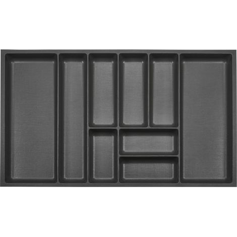 ORGA-BOX 3 Besteckeinsätze Tiefe 473 mm anthrazit Schubladeneinsätze Breite 791 mm für Schubladen 900 mm (1/5)