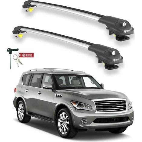 TURTLE kompatibel mit Infiniti Qx56 (Z62) 2011-2013 Dachträger Air1 Grau (1/5)