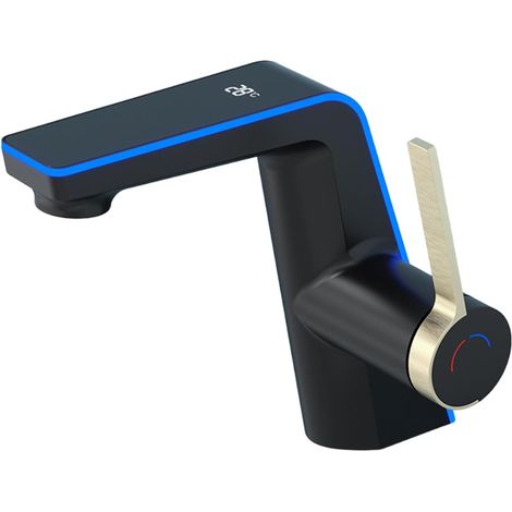 Robinet de salle de bain avec affichage de la température LED mitigeur monocommande cuisine (1/5)