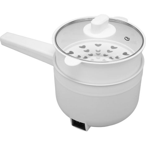 Cuisinière électrique multifonctionnelle 1,8 L 600 W à double paroi avec longue poignée et adaptateur secteur pour prise britannique 220 V (1/5)