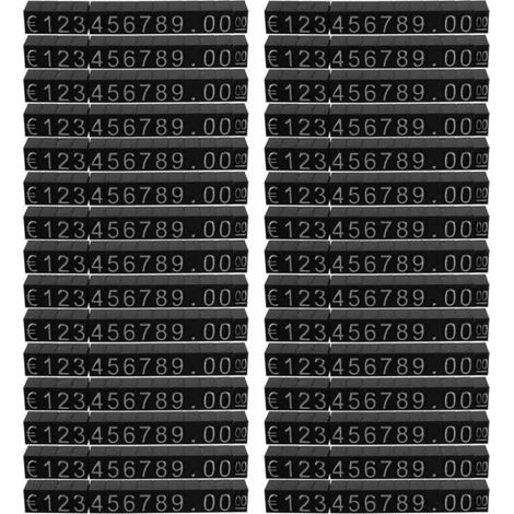 30 set di etichette a cubo in plastica per l'esposizione dei prezzi, con supporto regolabile per numero e prezzo. (1/4)