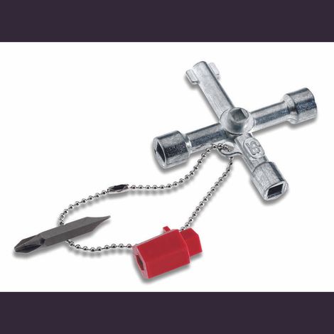 Cimco 112894 Chiave universale per armadio elettrico in metallo Chiave per armadio elettrico 1 pz. (1/2)