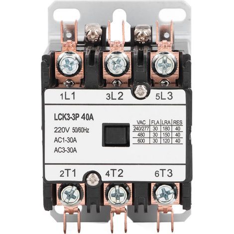 Contactor for Air Conditioning, Heating, Ventilation - 40A 3P - 220V Power Control (1/5)
