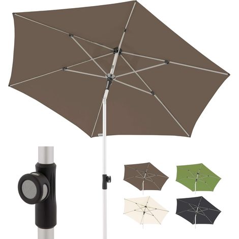 Doppler Push Up Parasole I Regolabile manualmente in Altezza con Rotella I Moderno Parasole da Balcone I Facile da Aprire e chiudere I 220 cm I inclinabile (1/5)