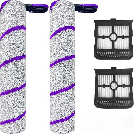 Lot de 4 Brosses à Rouleaux HEPA de Rechange pour Aspirateur Narwal S20 Pro Wet & Dry - 2 Brosses Rouleaux et 2 Filtres HEPA (1/5)