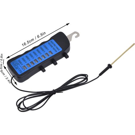 Tester di tensione, tester di tensione senza contatto 12KV 2000-12000V, tester di recinzione elettrica tascabile con clip per test di tensione di recinzioni elettriche agricole, tester elettrico imper (1/4)