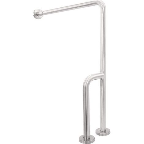 Barra sostegno maniglione a parete doccia disabili inox satinato nofer 15203.S