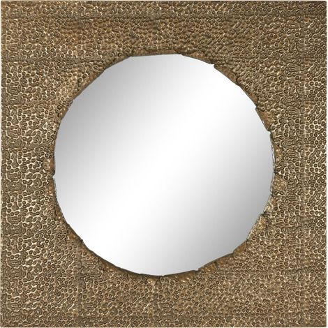 Miroir élégance métallique dorée pour déco chic - Doré métallique texturé (1/4)