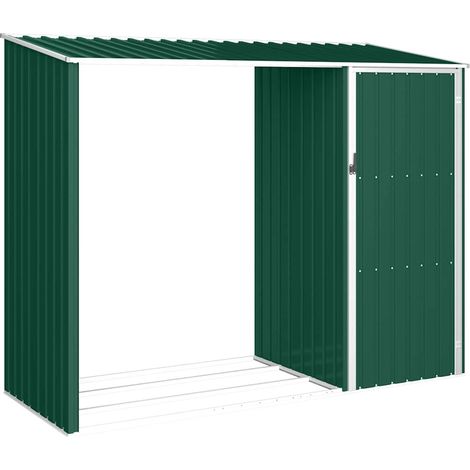 Maison Exclusive - Abri à bois de jardin Vert 245x98x159 cm Acier galvanisé (1/5)