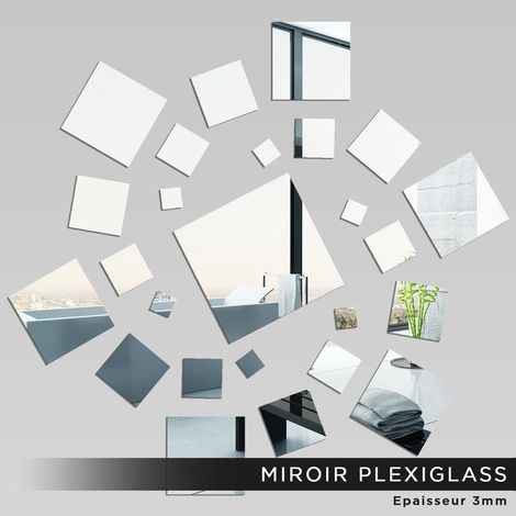 Miroir Plexiglass - Carré spirale - 38x40 cm (1/2)