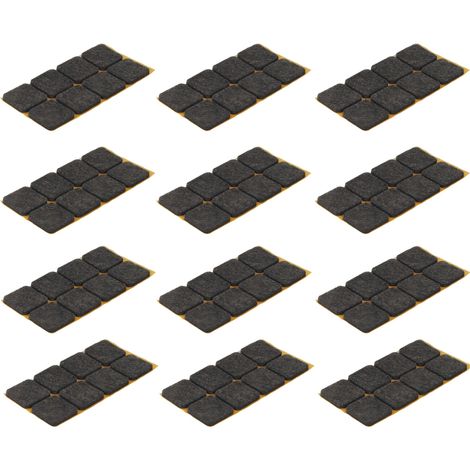 100x patin de pied meuble feutre carré 20x20 autocollant adhésif marron chaise table