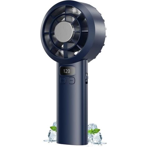 Tragbarer Handventilator – Mini-USB-Tischventilator mit 3000 mAh, 1–120 Geschwindigkeitsstufen, bis zu 7 Stunden Laufzeit, kleiner wiederaufladbarer Ventilator, LED-Anzeige, kompakt und leicht, kabell (1/5)
