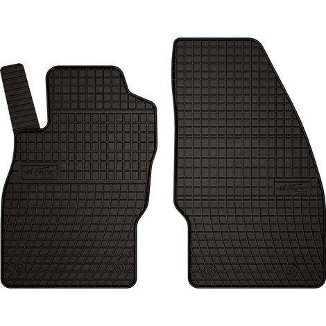 Alfombrillas de goma para coche: Opel Corsa E hatchback, primera fila (2015-2020) - negras, a medida (1/5)