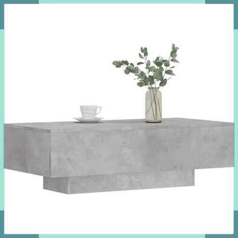 Table basse - 833891 - Gris béton - Bois d'ingénierie - 100 x 49,5 x 31 cm (1/5)
